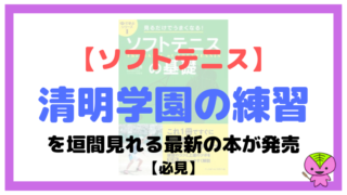 【ソフトテニス】清明学園の練習を垣間見れる最新の本が発売されたよ【必見】