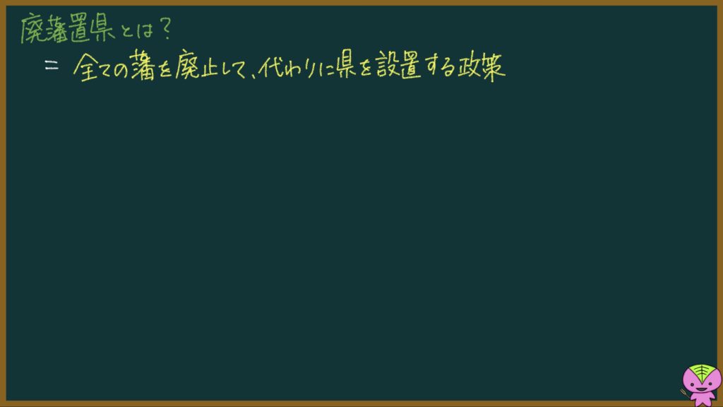 版籍奉還と廃藩置県の説明画像